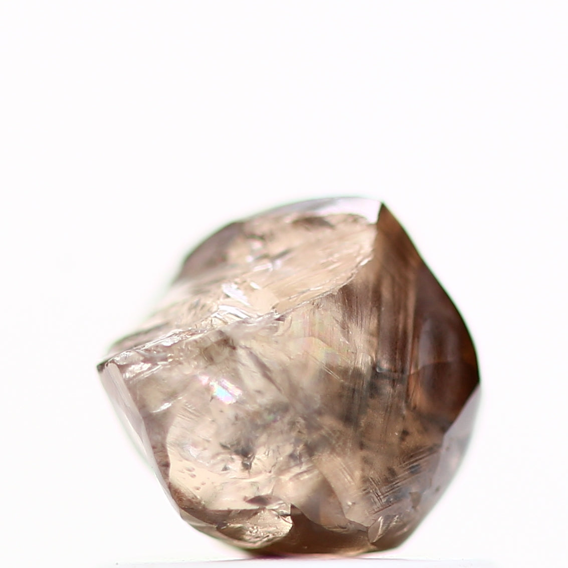 Natural Rough Crystal Raw Fancy Brown Uncut Diamond 1.07 Carat Design Rough Diamond Engagement Ring
